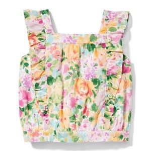 Janie and Jack California Garden Floral Ruffle Top - NWT -